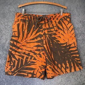 Columbia Orange Jungle-Print Swim Shorts, Men's XL